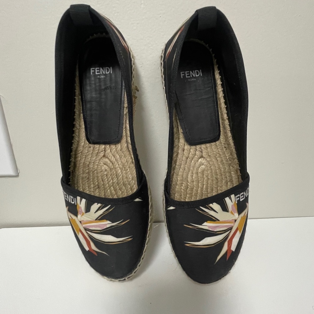 Fendi Black Espadrilles with Elegant Design